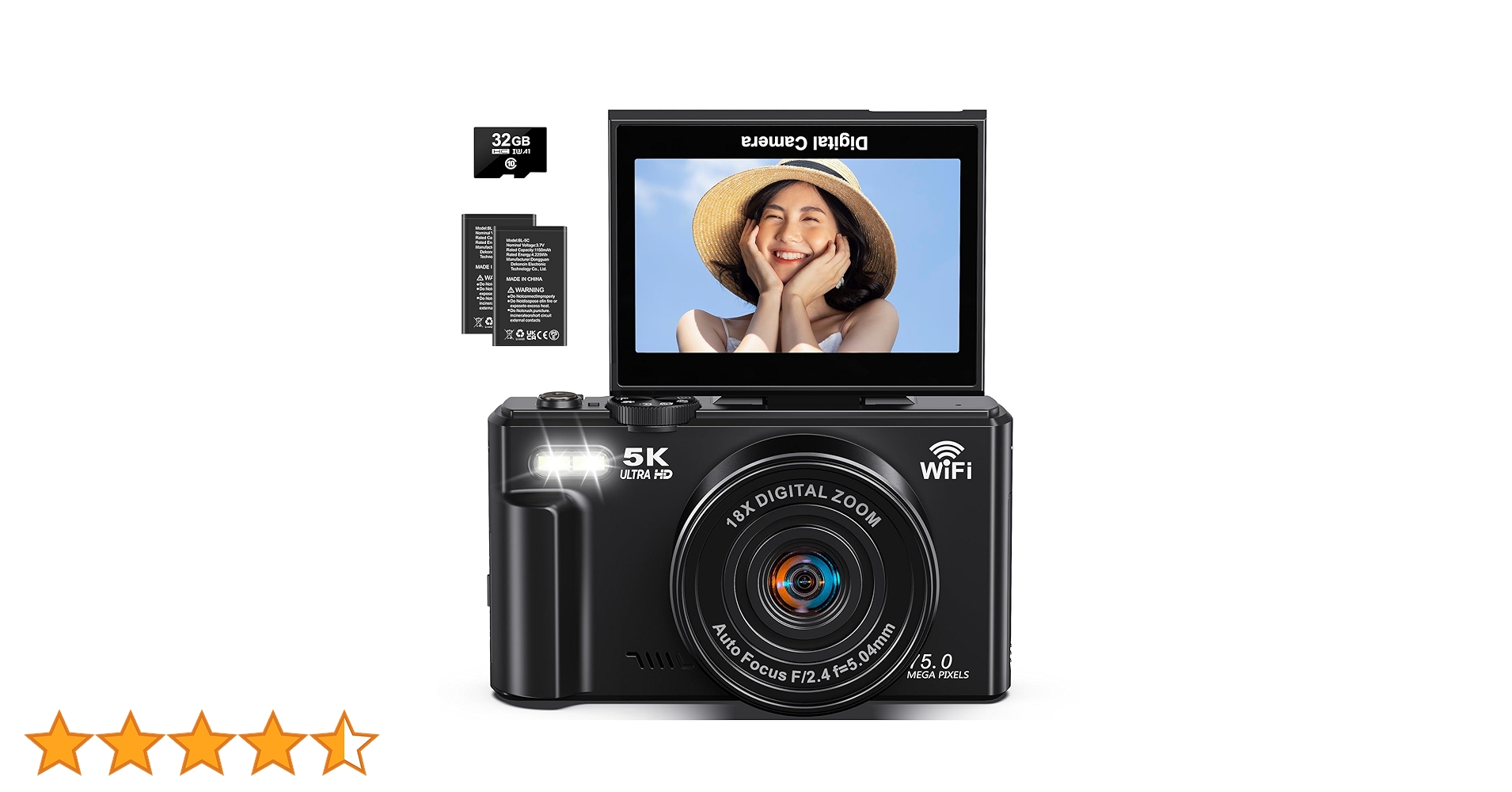 デジカメ 5K デジタル 5K録画 7500万画素 コンパクト デジタルカメラ Amazon.co.jp: デジタルカメラ 5K録画 7500万画素 デジカメ 5K